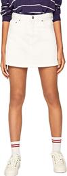Pepe Jeans Rachel Τζιν Ψηλόμεση Mini Φούστα σε Λευκό χρώμα από το Troumpoukis