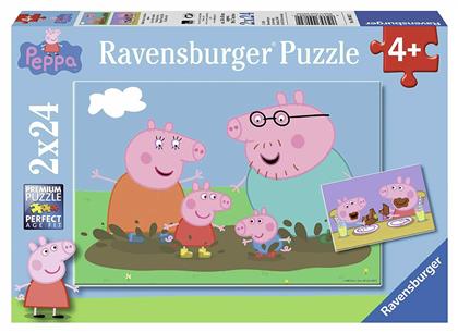 Peppa To Γουρουνάκι: Χαρούμενη Οικογένεια 2x24pcs Ravensburger από το Designdrops