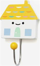 Petit Monkey Little House Παιδική Κρεμάστρα Μονής Θέσης με Γαντζάκι Ξύλινη Yellow 6.3x1.2x7εκ.