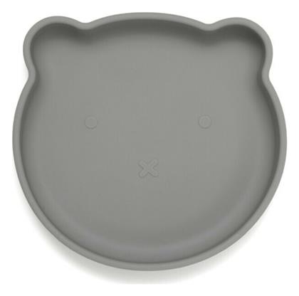 Petit Monkey Παιδικό Πιάτο Φαγητού από Σιλικόνη Bear Pewter Green