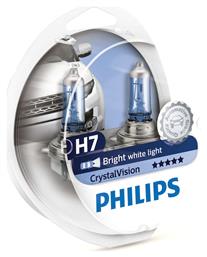 Philips CrystalVision Λάμπες H7 Αλογόνου Φυσικό Λευκό 2τμχ