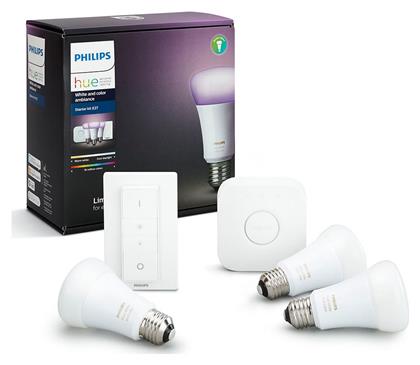 Philips E27 A60 10W RGBW Dimmable Smart 3τμχ από το Kotsovolos