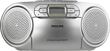 Philips Φορητό Ηχοσύστημα AZ127 με CD / Κασετόφωνο / Ραδιόφωνο σε Ασημί Χρώμα από το e-shop