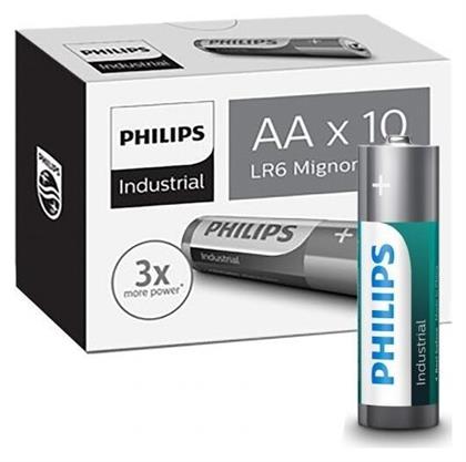 Philips Industrial Αλκαλικές Μπαταρίες AA 1.5V 10τμχ