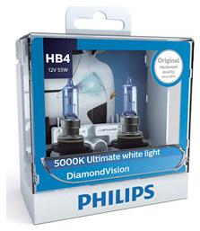 Philips Λάμπες Αυτοκινήτου & Μοτοσυκλέτας DiamondVision HB4-9006 Αλογόνου 5000K 12V 55W 2τμχ από το Saveltrade