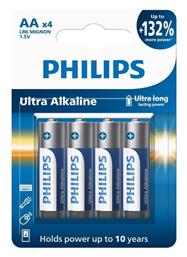 Philips Ultra Αλκαλικές Μπαταρίες AA 1.5V 4τμχ