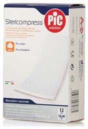 PiC Solution Stericompress Αποστειρωμένες Γάζες 18x40cm 00004476000000 12τμχ από το Pharm24