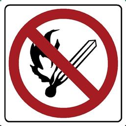 Πινακίδα Αυτοκόλλητη ''Απαγορεύεται Η Χρήση Γυμνής Φλόγας '' από το Esmarket