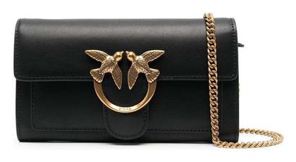 Pinko Love Bag Μεγάλο Δερμάτινο Γυναικείο Πορτοφόλι Μαύρο