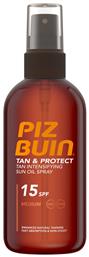 Piz Buin Oil Tan & Protect SPF15 Αντηλιακό Λάδι 150ml