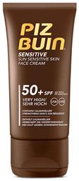 Piz Buin Sensitive Cream SPF50 Αντηλιακή Κρέμα