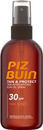Piz Buin Tan & Protect Oil Αδιάβροχο Αντηλιακό Λάδι για το Σώμα SPF30 σε Spray 150ml από το e-Fresh
