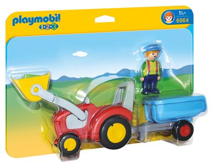 Playmobil 123 Τρακτέρ με ρυμουλκούμενο για 1.5 ετών