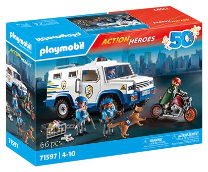 Playmobil Action Heroes Όχημα Χρηματαποστολής για 4-10 ετών