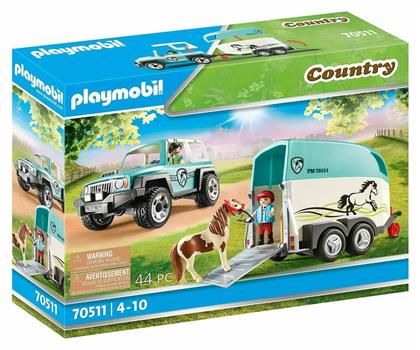 Playmobil Country Car with Pony Trailer για 4-10 ετών