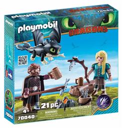 Playmobil Dragons Ο Ψάρης και η Άστριντ με έναν Δρακούλη για 4+ ετών