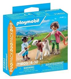 Playmobil Duo Pack Αγρότισσα & Παιδάκι Με Μοσχαράκι για 4-10 ετών