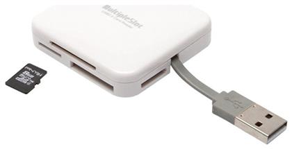 PNY AXP 724 Card Reader USB 2.0 για SD/microSD/MemoryStick/CompactFlash/xD Λευκό από το Polihome