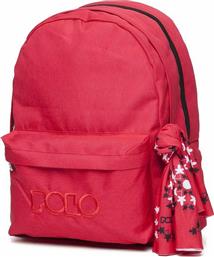 Polo Original Double 600D Σχολική Τσάντα Πλάτης Γυμνασίου - Λυκείου σε Κόκκινο χρώμα Μ32 x Π23 x Υ40cm από το Plaisio