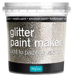 Polyvine Χρώμα Τεχνοτροπίας Glitter Paint Maker 0.075kg Ασημί από το Esmarket