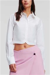 Πουκαμισο Crop Poplin Shirt 241w1602 100 White