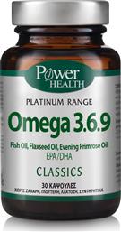 Power Health Classics Platinum Range Omega 3 6 9 Ιχθυέλαιο Λιναρόσπορο και Νυχτολούλουδο 30 κάψουλες