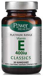 Power Health Platinum Range Vitamin E Βιταμίνη για Αντιοξειδωτικό 400iu 30 κάψουλες