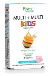 Power Of Nature Multi Kids Stevia Βιταμίνη για Ενέργεια & Ανοσοποιητικό Φράουλα 30 μασώμενες ταμπλέτες