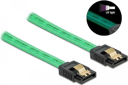 Powertech 7-Pin SATA III male - 7-Pin SATA III male Cable 0.7m Πράσινο (CAB-W036)