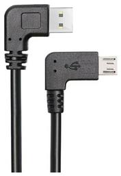 Powertech Angle (90°) USB 2.0 to micro USB Cable Μαύρο 0.5m (CAB-U132) από το Public