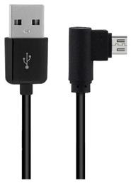 Powertech Angle (90°) USB 2.0 to micro USB Cable Μαύρο 3m (CAB-U126) από το Public