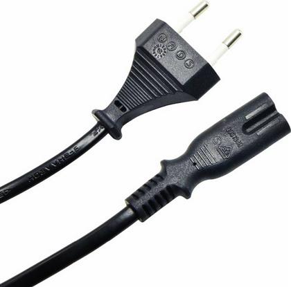 Powertech Euro - IEC C7 Cable 1.5m Μαύρο (CAB-P021)