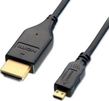Powertech HDMI 1.4 Cable HDMI male - micro HDMI male 3m Μαύρο