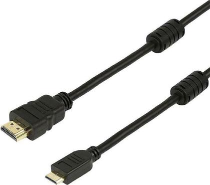 Powertech HDMI 1.4 Cable HDMI male - mini HDMI male 1.5m Μαύρο