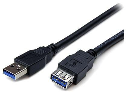 Powertech USB 3.0 Cable USB-A male - USB-A female Μαύρο 1.5m (CAB-U123)