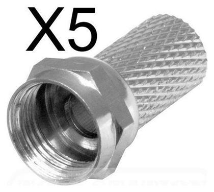 Powertech Βύσμα F-Connector female 5τμχ