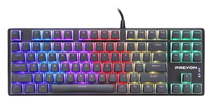 Preyon Blitz Claw Gaming Μηχανικό Πληκτρολόγιο Tenkeyless με Gateron Red διακόπτες και RGB φωτισμό (Αγγλικό US) από το EasyU