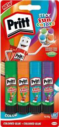 Pritt Κόλλα Stick Fun Colors Μικρού Μεγέθους 4τμχ 10gr Χωρίς Διαλύτες