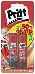 Pritt Κόλλα Stick Original Stick 2τμχ Μεσαίου Μεγέθους 22gr