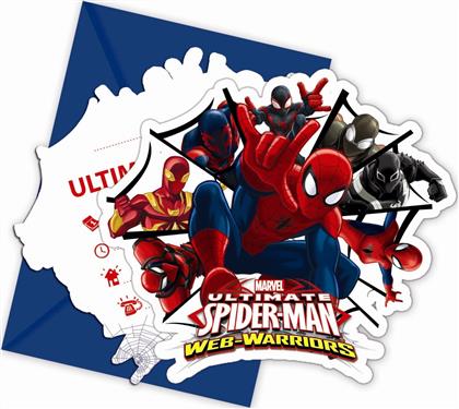 Procos Προσκλήσεις Party Ultimate Spiderman 6 τμχ 085157 από το Moustakas Toys