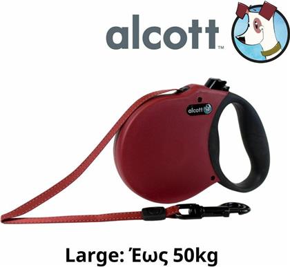 Πτυσσόμενος Οδηγός Ιμάντα Large 5m έως 50kg Κόκκινο Alcott RLSH AA LG RD από το Just4dogs