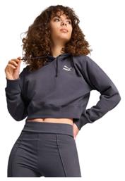 Puma Better Classics Cropped Γυναικείο Φούτερ με Κουκούλα Gray