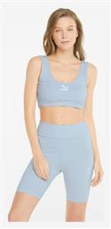 Puma Classics Γυναικείο Αθλητικό Crop Top Αμάνικο Γαλάζιο Γαλάζιο