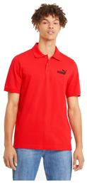 Puma Essentials Ανδρικό T-shirt Polo Κόκκινο