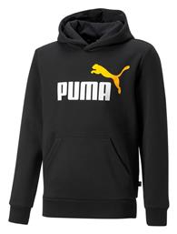 Puma Fleece Παιδικό Φούτερ με Κουκούλα και Τσέπες Μαύρο Essentials Big