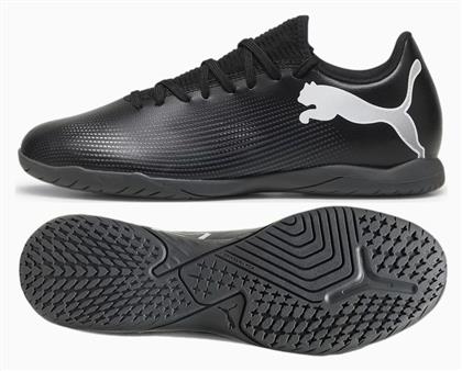 Puma Future 7 Play IT Χαμηλά Ποδοσφαιρικά Παπούτσια Σάλας Μαύρα από το Epapoutsia