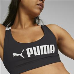 Puma Γυναικείο Αθλητικό Μπουστάκι Μαύρο με Ελαφριά Ενίσχυση