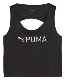 Puma Γυναικείο Αθλητικό Crop Top Αμάνικο Fast Drying Μαυρη