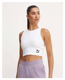 Puma Γυναικείο Αθλητικό Crop Top Αμάνικο White από το Favela