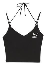 Puma Γυναικείο Crop Top με Τιράντες Πουά Μαύρο από το Z-mall